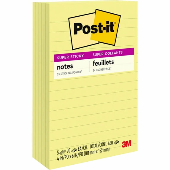 Post-it�� Super Sticky Lined Notes