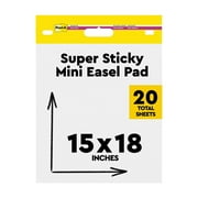 Post-it Super Sticky Mini Easel Pad, White, 15 in. x 18 in., 1 Pad