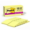 Postit Super Sticky Notes, 12 Sticky Note Pads, 3 x 3 in., School