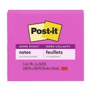 Post-it Super Sticky Notes, 3 in x 3 in, Bright Pink, 1 Pad