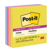 Post-it Super Sticky Notes, 3 in x 3 in, Summer Joy, 4 Pads