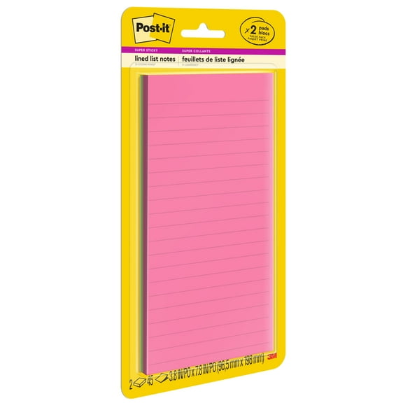 Post-it Super Sticky Notes, 3" x 8" (Pack of 3)