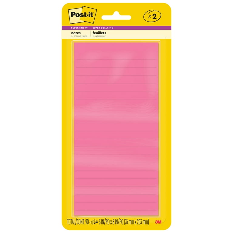 Post-it Super Sticky Notes 3845-2Ss 3 in x 8 in