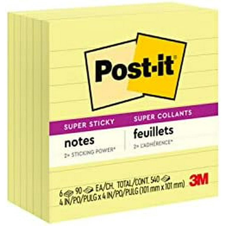 Post-it® Notes Super Sticky PAD,POST-IT 4X4 6,CAYW 675-6SSCY, 1 - Gerbes  Super Markets