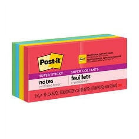 Post-it Super Sticky Notes 622-8SSAN, 1.8 in x 1.8 in (47.6 mm x 47.6 mm) Marrakesh Colors