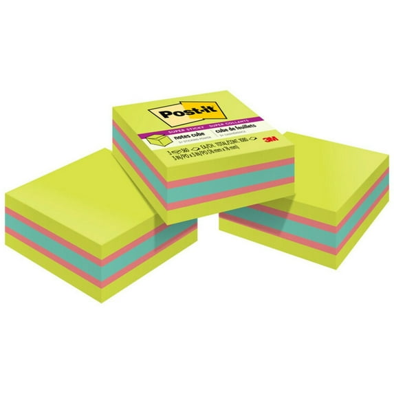 Post-it Super Sticky Notes Cubes Multicolor - 3 / Pack