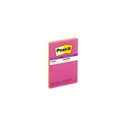 Post-it Super Sticky Notes, Lined, 4 in x 6 in, Assorted Brights, 3 Pads