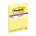 thumbnail image 1 of Post-it Super Sticky Notes, Lined, 4 in x 6 in, Canary Yellow, 4 Pads, 1 of 10
