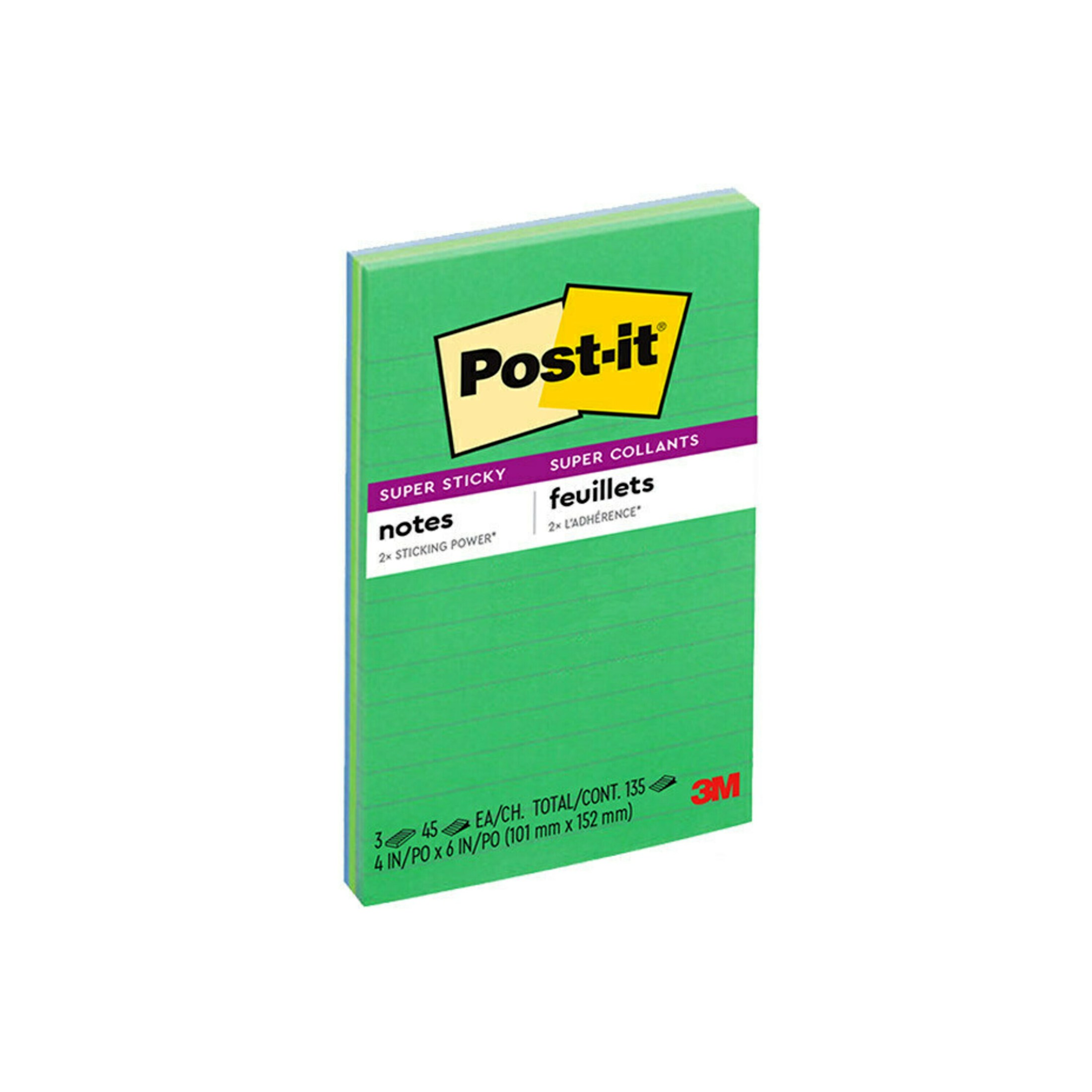Post-it® Super Sticky Notes, 3