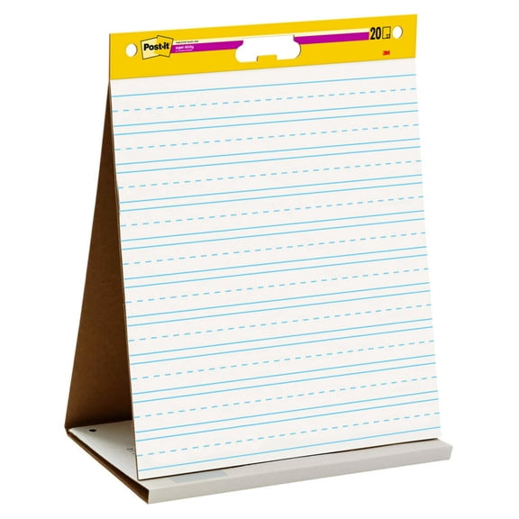 Post-it Super Sticky Tabletop Easel Pad, White, Lined, 20 in. x 23 in., 1 Pads