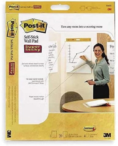 Post-it® Super Sticky Self Stick Meeting Chart 559VP, White, 63.5