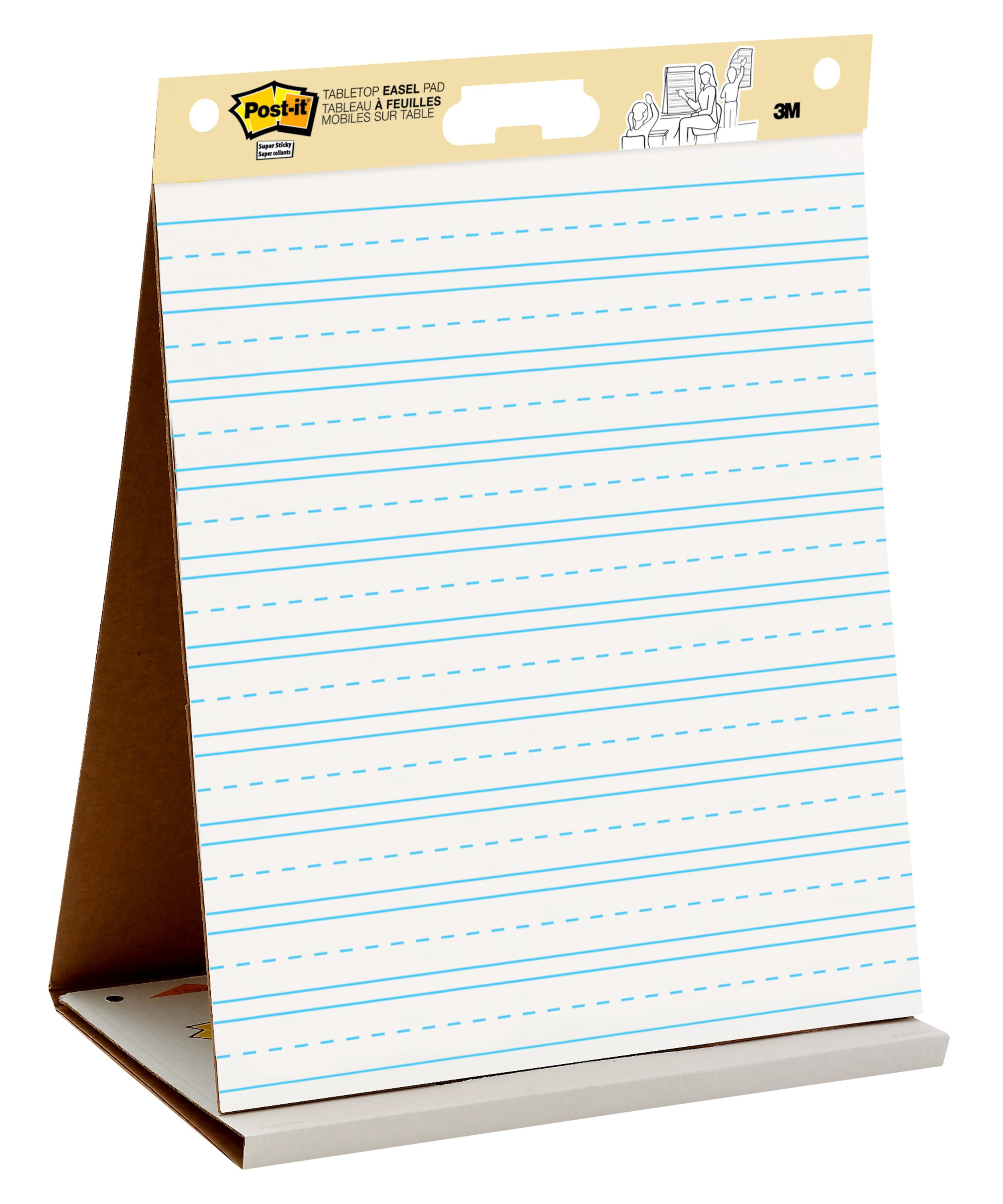 Post-it® Flip-Chart Pad - 30 Sheets - Plain - Stapled - 18.50 lb Basis  Weight - 25 x 30 - 35.80 x 25.2 x 1.8 - White Paper - Repositionable,  Bleed Resistant, Self-adhesive, Resist Bleed-through, Removable, Sturdy  Back, Cardboard Back - Recycled 