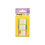 Post-it Tabs, 1 in., Lined, Green, Blue, Red, 36 Tabs/On-the-Go Dispenser