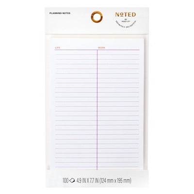 Post-it Work/Life Planning Sticky Notepad 100 Sheets