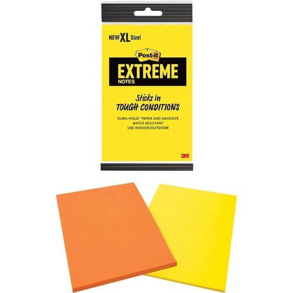 Postit XL Extreme Notes 4.50" x 6.75" Rectangle 25 Sheets per Pad Multicolor Water