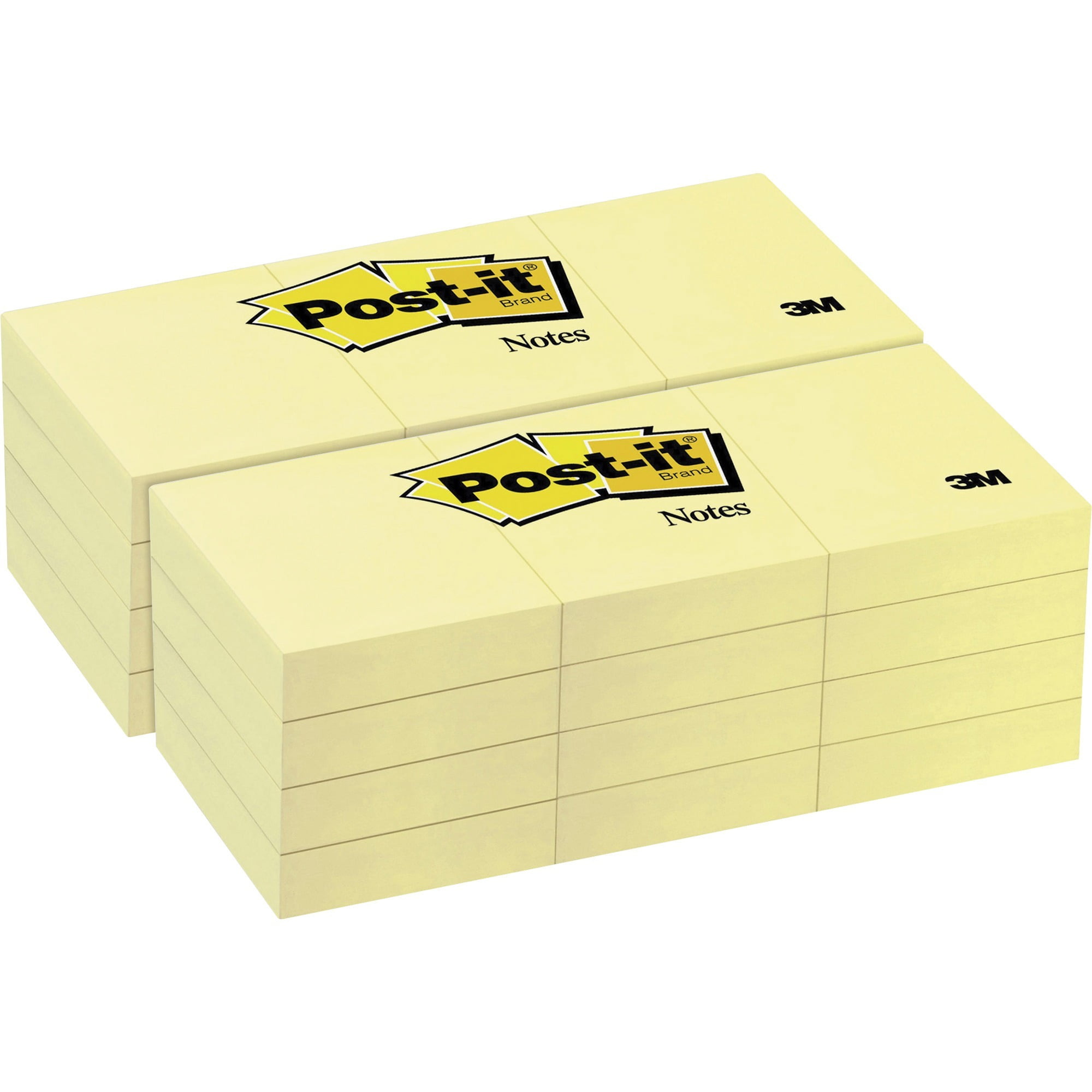 Post-it&reg;, MMM653YWBD, Notes Original Notepads, 24 / Bundle