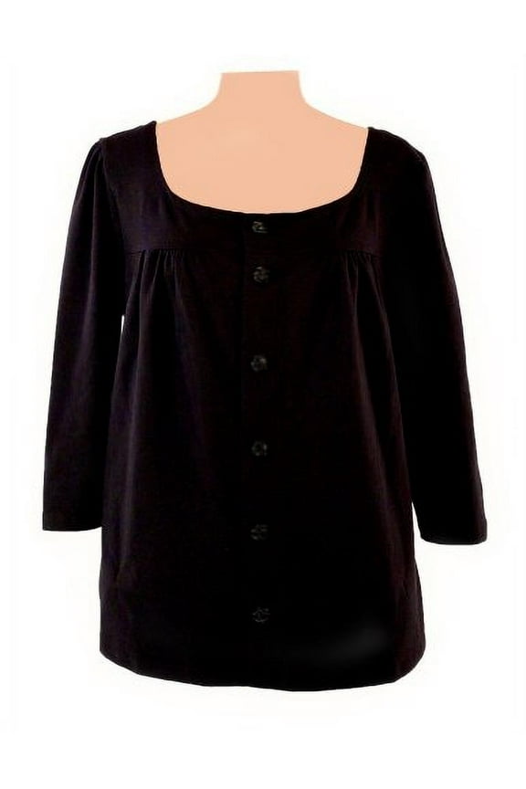 Dianne Long Sleeve Shirt (Large, Black)