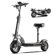 PostJoy Electric Scooter with Seat 10,Peak 1200W Motor Max 30MPH and 45Miles Portable Commuting Scooter for Adults with Dual Brake and Suspension Folding Commuter E-Scooter