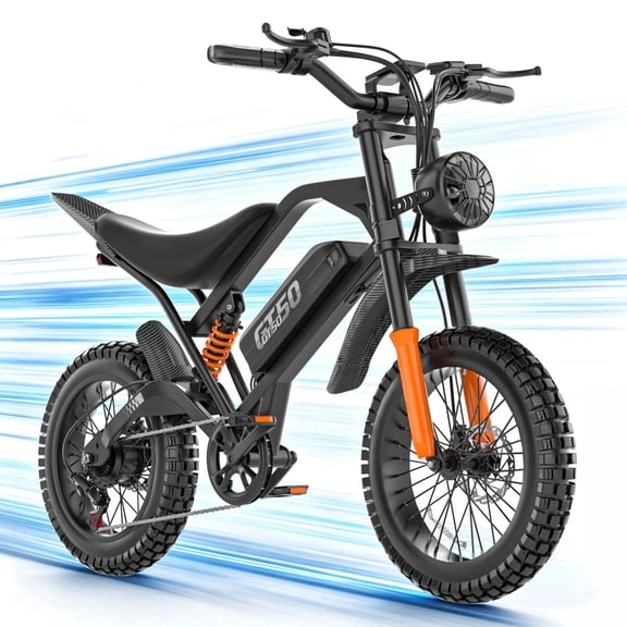 PostJoy GT16 Electric Dirt Bike for Adults,3000W Electric Motorcycle 36MPH 48V 25Ah Battery,85+Miles Electric Bike,20" Fat Tire Ebike,Dual Hydraulic Brakes Mountain Bike,Full Suspension,UL2849