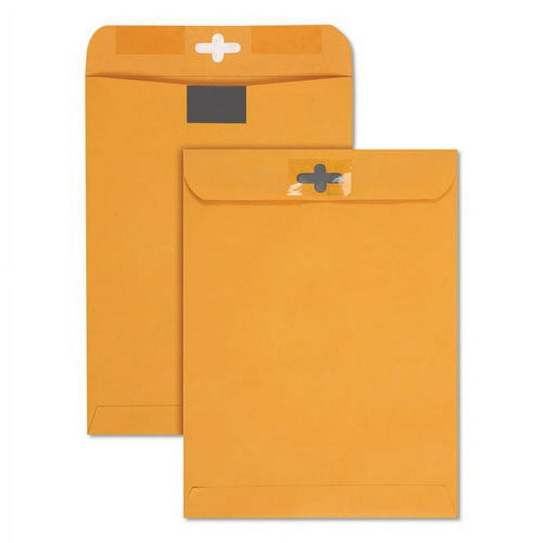 Postage Saving ClearClasp Kraft Envelope, #90, Cheese Blade Flap, ClearClasp Closure, 9 x 12, Brown Kraft, 100/Box Postage Saving ClearClasp Kraft Envelope, #90, Cheese Blade Flap, ClearClasp Closure, 9 x 12, Brown Kraft, 100/Box