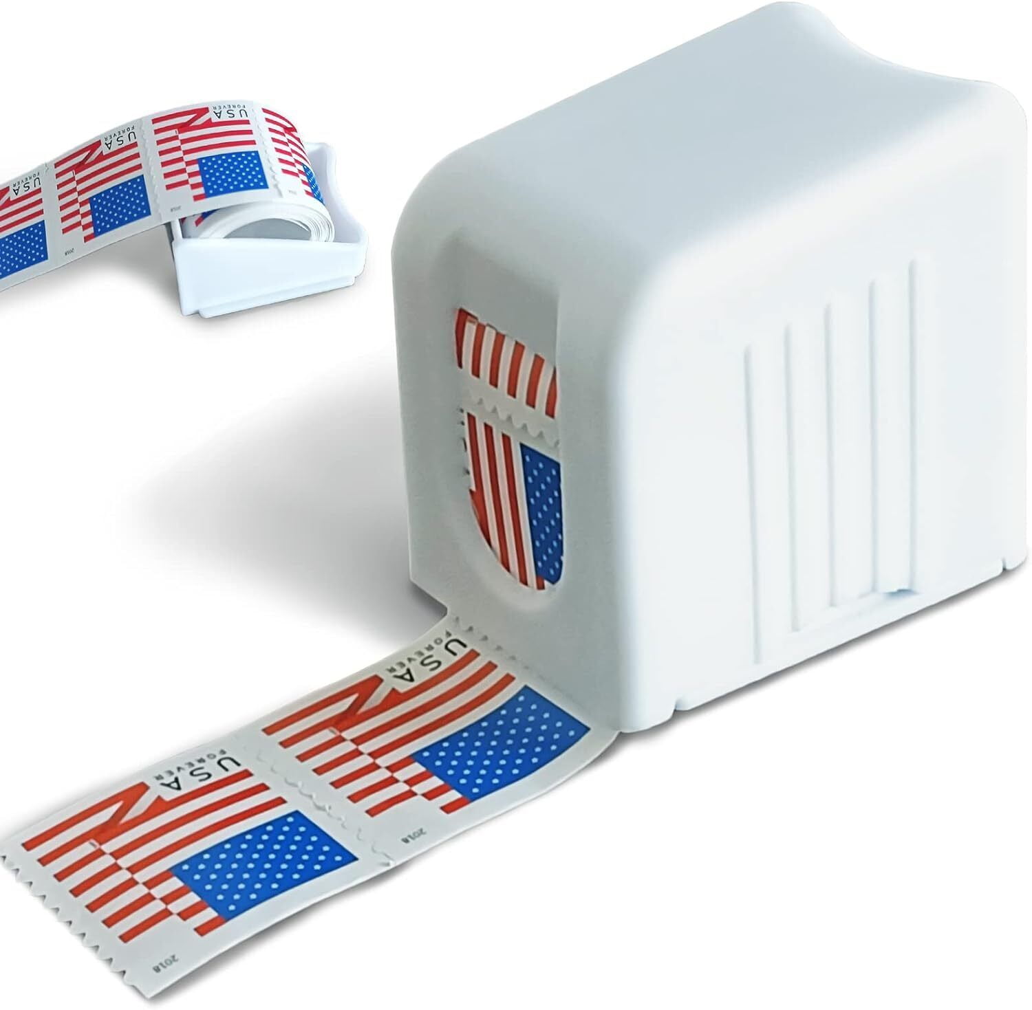 Postage Stamp Dispenser Roll of 100 Stamps Lightweight Plastic Stamp