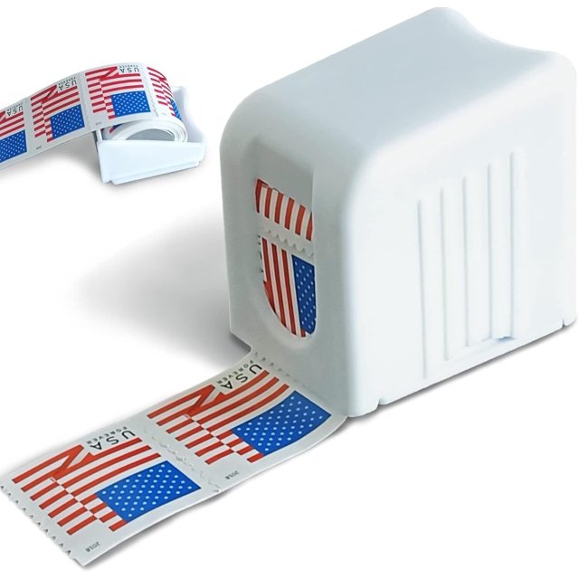 Postage Stamp Dispenser Roll of 100 Stamps Lightweight Plastic Stamp