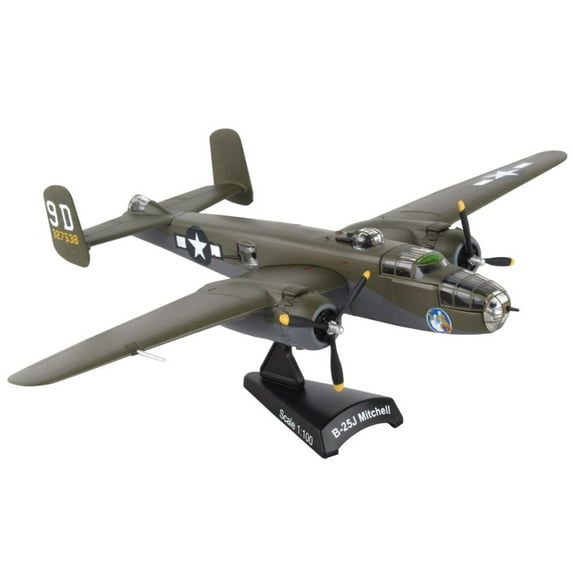 Postage Stamp Planes PS5403-5 B25J 1-100 Briefing Time Diecast Airplane Model