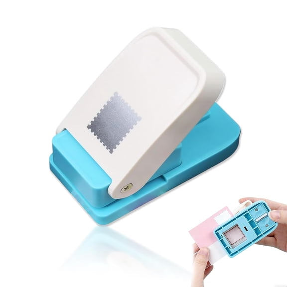Postage Stamp Puncher, Square Hole Punch Portable, 9.8x5x3.7cm Handmade Square Hole Punch, Stamp Puncher Shapes for DIY Card Making and Paper Crafts