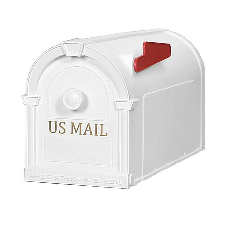 Postal Pro Hampton Large Plastic Post Mount Mailbox Postal Pro Hampton Large Plastic Post Mount Mailbox