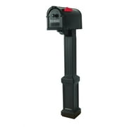 Postal Pro Piedmont Black Plastic Mailbox and Post Kit