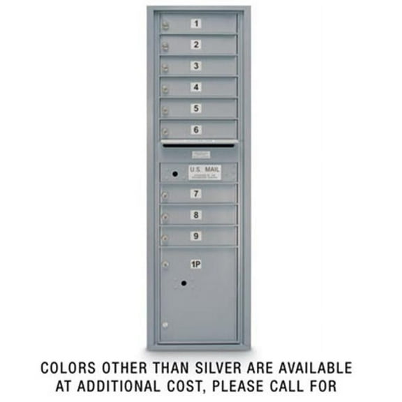 Postal Products Unlimited  9 Door Standard 4C Mailbox with 1 Parcel Door - Sandstone