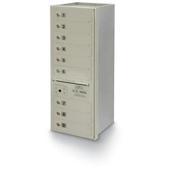 Postal Products Unlimited N1027864 9-Door Horizontal Mailbox 4C High Security, 150