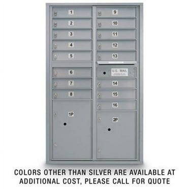 Postal Products Unlimited N1029410GLD 16 Door Standard 4C Mailbox with 2 Parcel Lockers - Gold