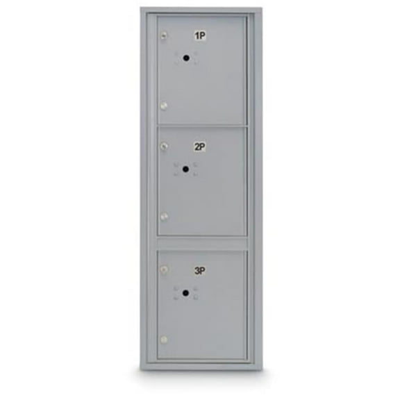 Postal Products Unlimited N1029412SND 3 Parcel Door Locker 4C Front Loading Mailbox - Sandstone