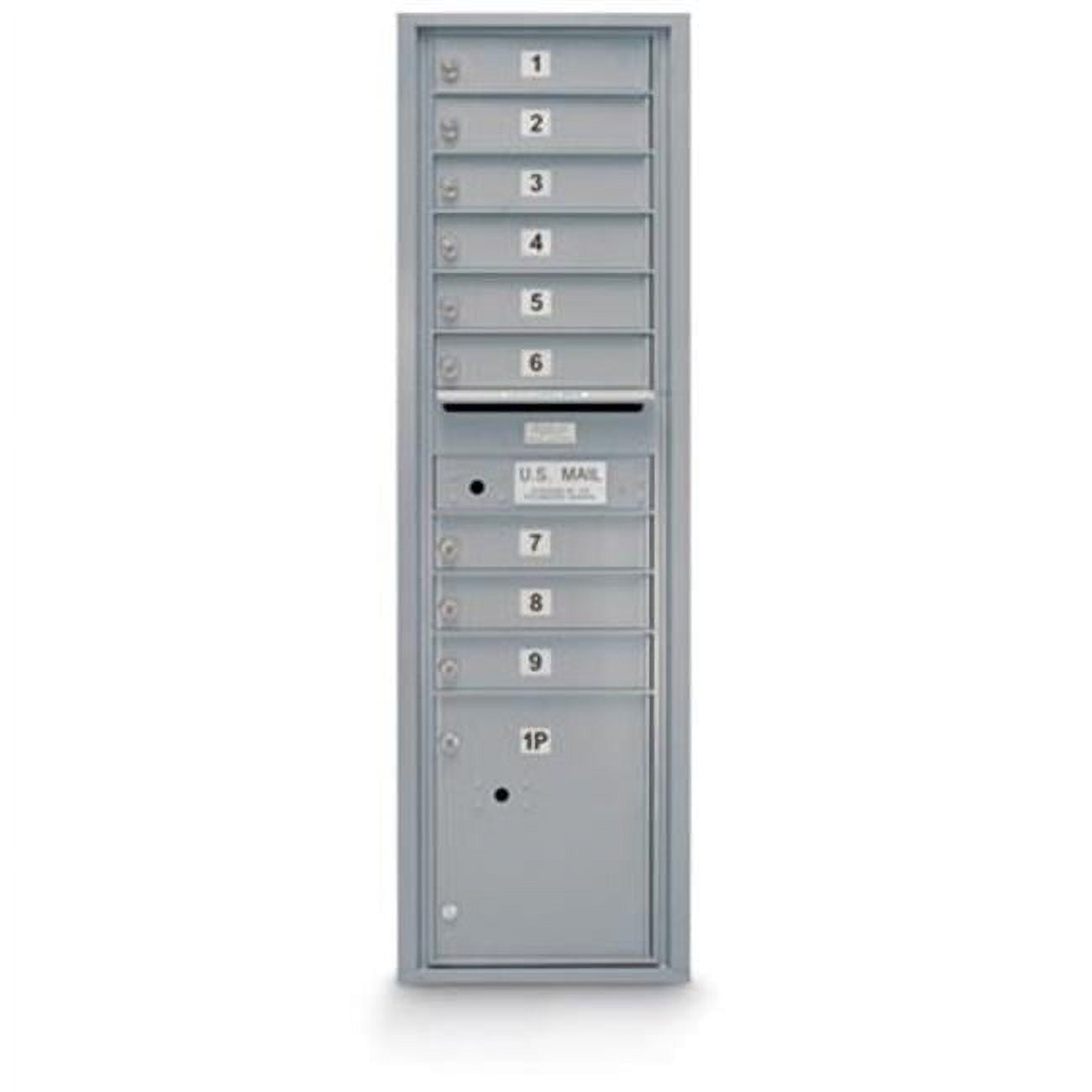 Postal Products Unlimited N1029455GLD 9 Door Standard 4C Front Loading Mailbox - Gold