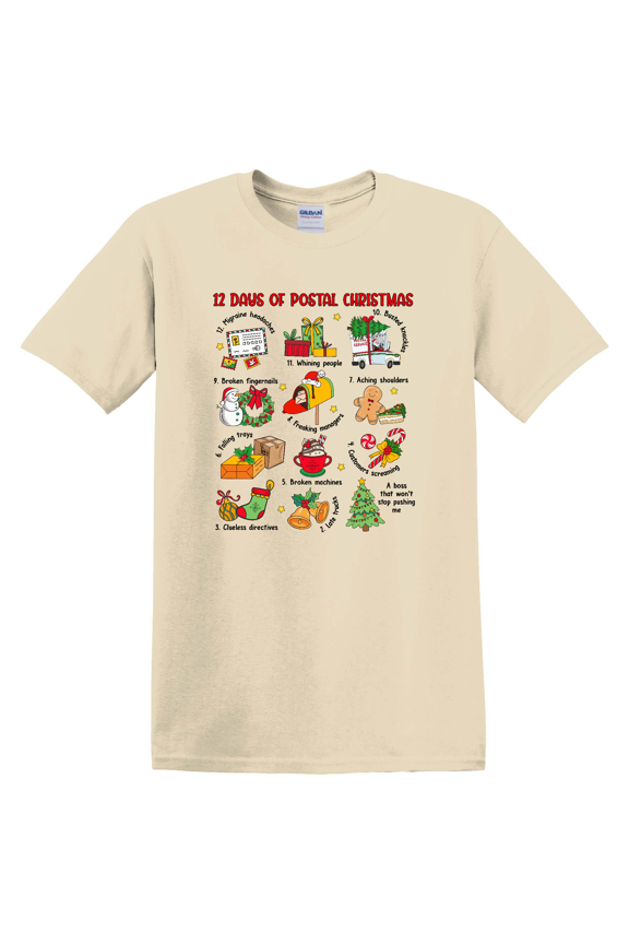 Postal Service Mail Carrier Work Theme Graphic Tee T-Shirt