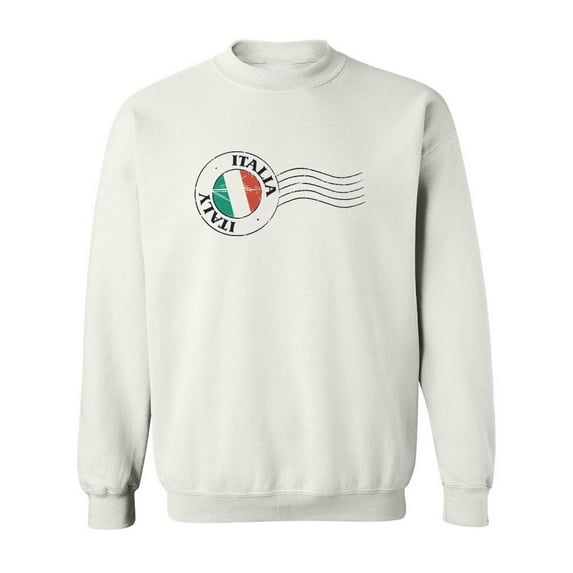 Postal Stamp Italy Sweatshirt Men -SPIdeals Designs, Male Small