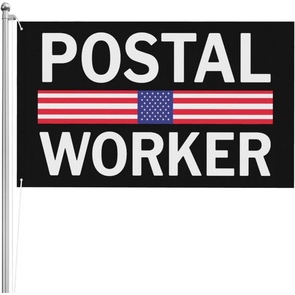 Postal Worker 3x5 Ft Flag Double Sided Garden Yard Banner