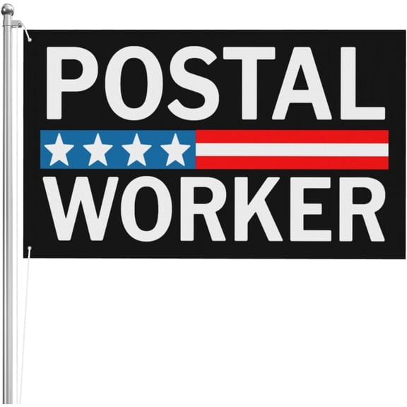 Postal Worker 3x5 Ft Flag Double Sided Garden Yard Banner