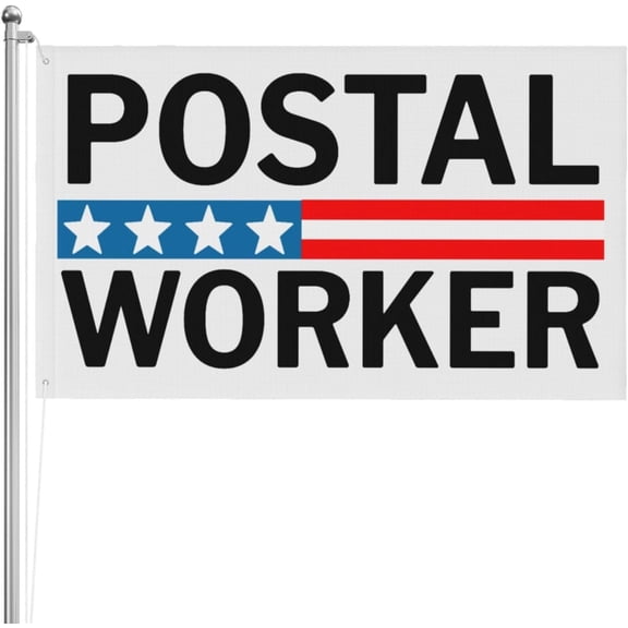 Postal Worker 3x5 Ft Flag Double Sided Garden Yard Banner