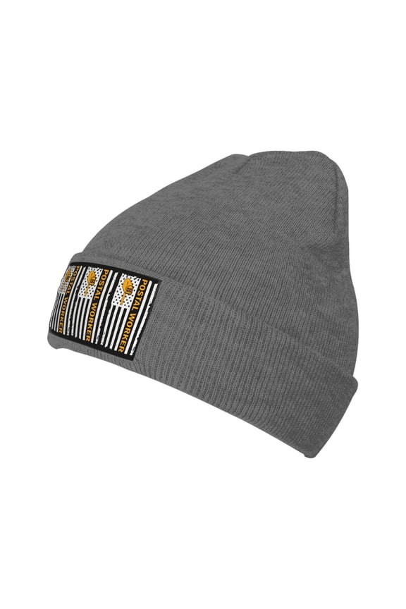 Postal Worker American Flag Unisex Knitted Hats Fashionable Autumn And Winter Warm Beanie Knitted Hip-Hop Hat