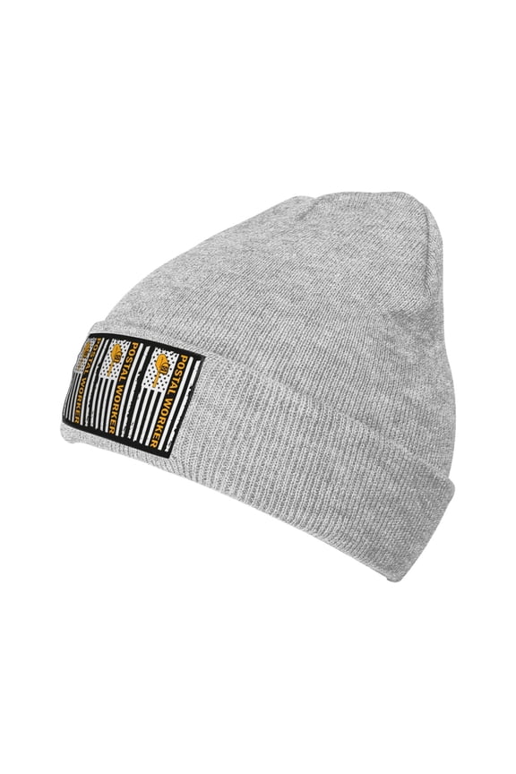 Postal Worker American Flag Unisex Knitted Hats Fashionable Autumn And Winter Warm Beanie Knitted Hip-Hop Hat