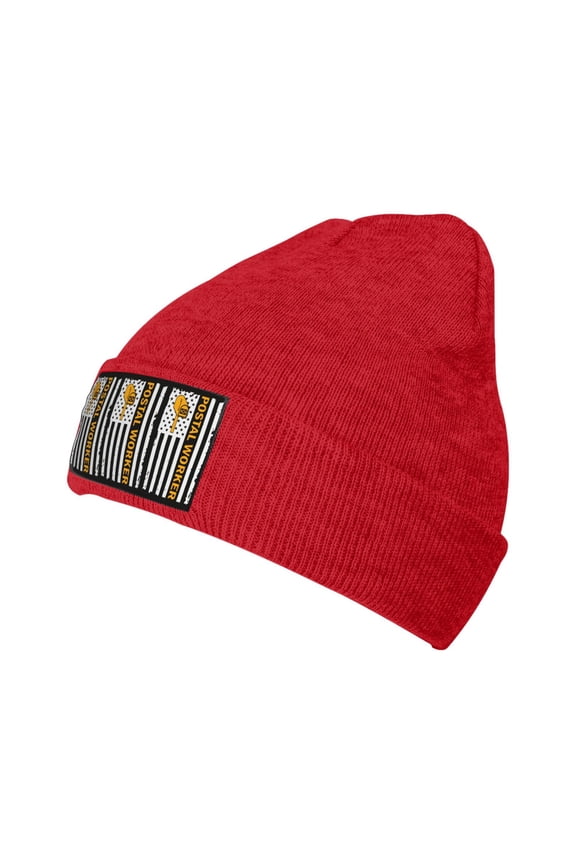 Postal Worker American Flag Unisex Knitted Hats Fashionable Autumn And Winter Warm Beanie Knitted Hip-Hop Hat