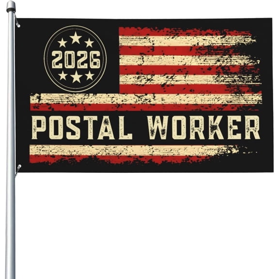 Postal Worker Flag 3x5 Ft Garden Banner Single Sided