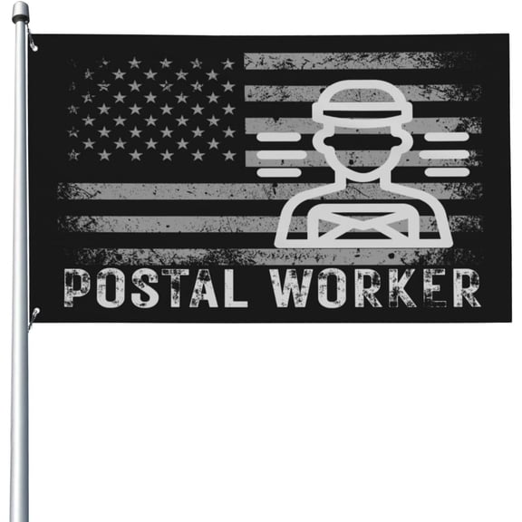 Postal Worker Flag 3x5 Ft Garden Banner Single Sided