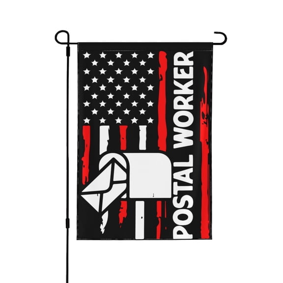 Postal Worker Flag Garden Flag 12.5 X 18 Inch Double Sided, Decorative Flag Balcony Courtyard Indoor Welcome Garden Flag