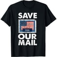 thumbnail image 1 of Postal Worker Gifts Save Americas Postal Service Post Office T-Shirt, 1 of 3