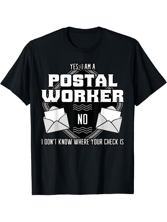 Postal Worker Mail Delivery Postman Scan Barcodes T-Shirt Black X-Large