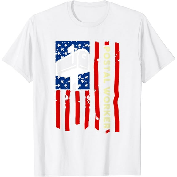 Postal Worker Patriotic US Post Mail Carrier T-Shirt100% cotton