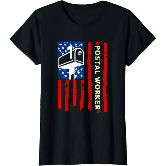 Postal Worker Patriotic US Post Mail Carrier T-Shirt